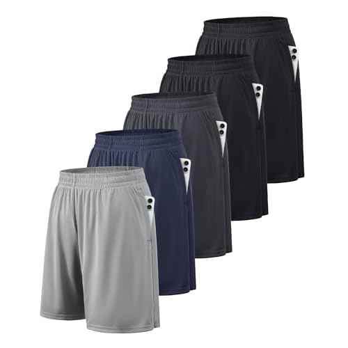 BALENNZ Athletic Shorts for Men with Pockets and Elastic Waistband Quick Dry Activewear