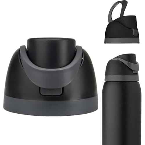 Replacement Lid for Owala Freesip, Replacement Cap Compatible with Owala Freesip Cup 16oz 24oz 32oz 40oz,BPA-Free Replacement One Button Accessory for Owala Free Sip (Black)