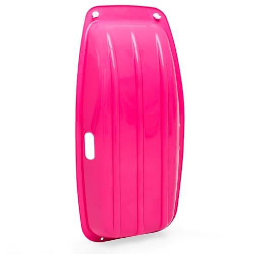 Pink Kids Plastic Toboggan Snow Sled with Pull Rope & Handles - 35 Inches
