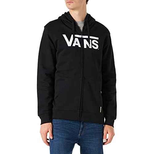 Vans mens Classic Full Zip Hoodie | Regular Fit Sweatshirt, Cotton & Polyester Fleece, Warm Hood, Iconic Front Logo Graphic