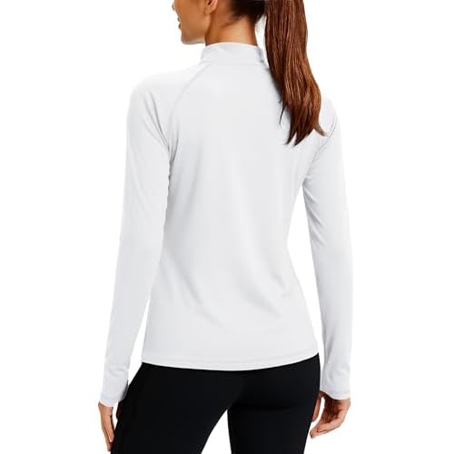 TACVASEN Women's Thermal Shirts Mock Turtle Neck Long Sleeve Undershirt Fleece Warm Athletic Tops Winter Base Layer