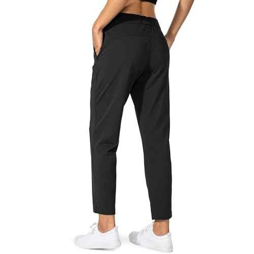 G Gradual Women's Pants with Deep Pockets 7/8 Stretch Ankle Sweatpants for Golf, Athletic, Lounge, Travel, Work