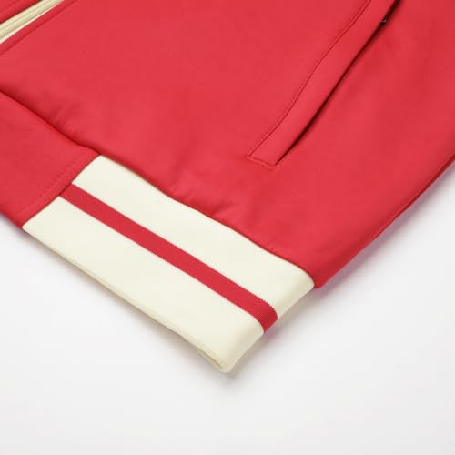 Men's 2-Piece Tracksuit Set Red Large Sportswear Jogging Outfit