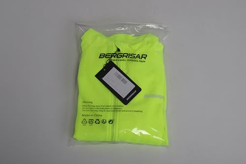 BERGRISAR Men's Long Sleeve Cycling Jersey Spring Fall Road Bike Shirt Biking Bicycle Mountain Bike Jersey Green X-Large
