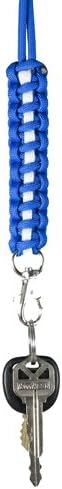 Survival Paracord Lanyard Neck Strap for Keys, Badges & IDs with Whistle