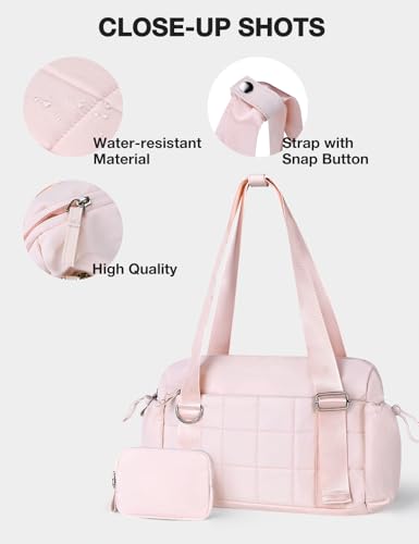 Pink Mini Gym Bag for Women with Coin Wallet - Lightweight & Water-Resistant