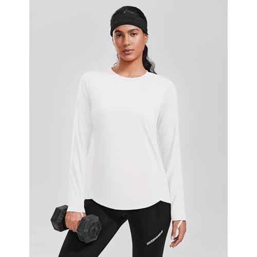 PINSPARK Women Sun Shirt Long Sleeve Quick Dry Hiking Shirts with Thumbholes UPF 50+ Workout Tops for Outdoor Running