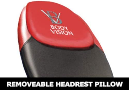 Body Vision IT9550 Deluxe Inversion Table with Adjustable Head Rest & Lumbar Support Pad, - Heavy Dutyup to 250 lbs., Red