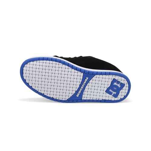 DC Men's Court Graffik Skate Shoe, Black/Blue