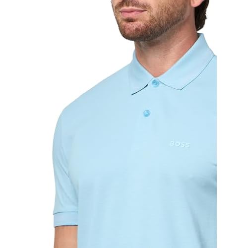 BOSS Mens Pio Sporty Tonal Collar Polo