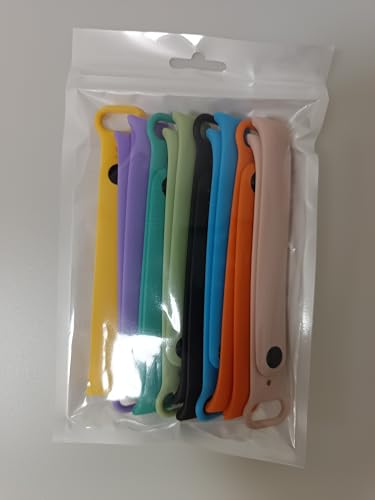 8-Pack Mi Band 10/9/8 Strap, Soft TPU Replacement Watch Bands with Secure Anti-Loss Clasp, Comfortable Sport Wrist Straps for Xiaomi Mi Smart Band 10/9/8 (8 Colors)