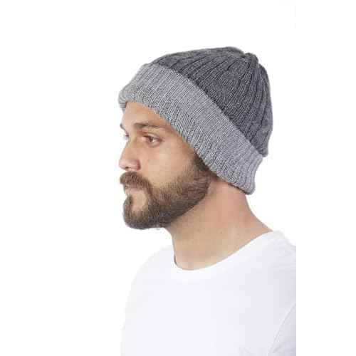 Reversible Alpaca Wool Hat - Warm & Soft Peruvian Unisex Beanie