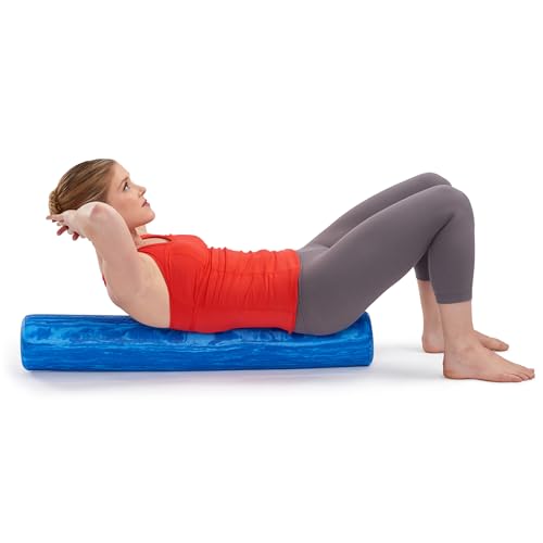 OPTP PRO-Roller Soft Density Foam Roller ? Low Density Soft Foam Roller for Physical Therapy, Pilates, Yoga Foam Roll Exercises, and Muscle Recovery- Blue 36" x 6"