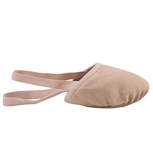 Linodes Canvas Pirouette Half Sole Jazz Ballet Dance Shoes Women Girls Small Nude