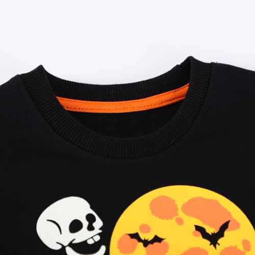 Toddler Boys Sweatshirts Kids Cotton Long Sleeve Crewneck Pullover Cartoon Print Shirts 2-7T