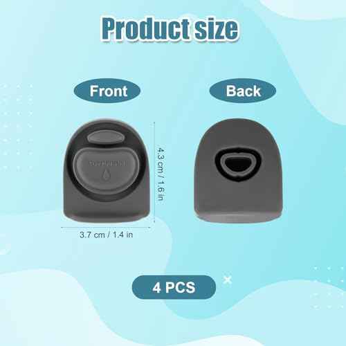 4pcs Replacement Stopper Compatible with Owala FreeSip 24oz 32oz 40oz, BPA-Free Silicone Water Bottle Lid Gaskets Replacement for Owala 16/24/32/40oz Bottle Mouth Cap Stopper Seal Parts Accessories