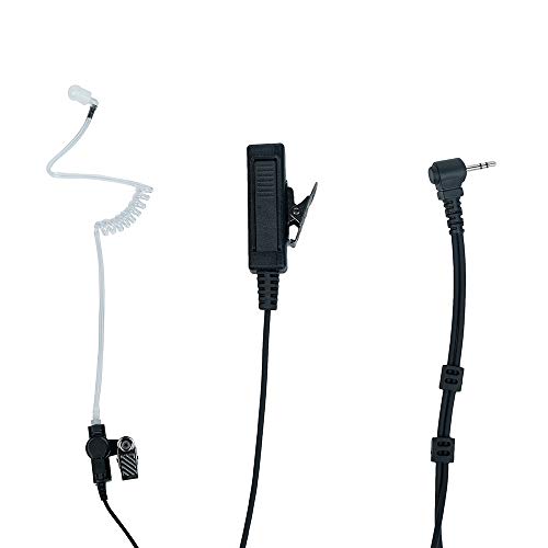 2 Wire Covert Acoustic Tube Earpiece Headset for Motorola Walkie Talkie 2-Pin 2.5MM