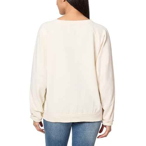WallFlower Women's Dallas Oversized French Terry Graphic Sweatshirt