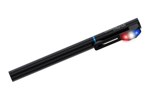 QUIQLITE Code3 LiteStick 200 Lumens USB Rechargeable Programmable Pocket LED Flashlight - 1 Red, 1 Blue, and 1 White LED Light