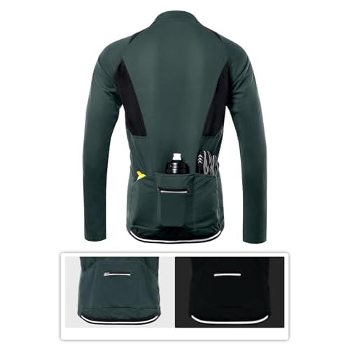 ARSUXEO Men's Half Zipper Cycling Jerseys Long Sleeves Mountain Bike Shirts 6031