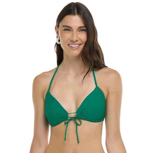 Body Glove Smoothies Baby Love Solid Molded Cup Triangle Push Up Bikini Top Swimsuit
