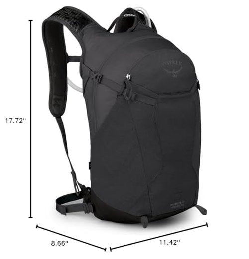 Osprey Sportlite 20L Unisex Hiking Backpack with Hydraulics Reservoir, Dark Charcoal Grey