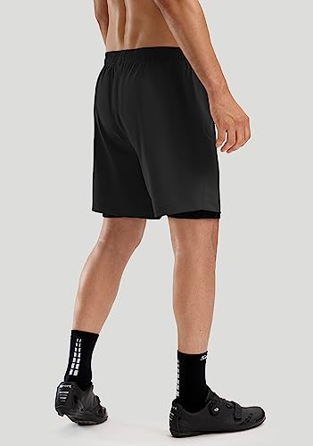 Men's Mountain Bike Shorts - 3D Padded Cycling Shorts Large Black