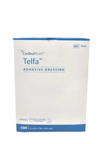 Sterile Adhesive Dressings 3x4 Inches - Pack of 100, Ouchless Wound Care