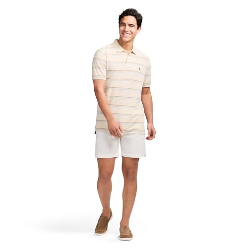Izod Mens Advantage Performance Short Sleeve Stripe Polo Shirt