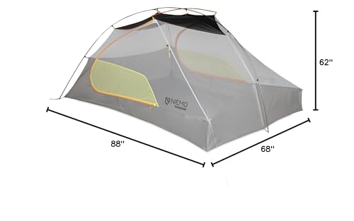 NEMO Equipment Mayfly OSMO Lightweight Backpacking Tent - 3-Person - Citron/Mango