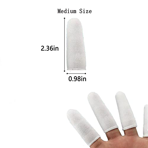200 Pcs Cotton Finger Cots Reusable Finger Protectors for Nail Art & Craft