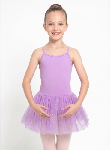 Girls Ballet Leotard with Tutu Skirt Toddler Dance Outfit Cross Straps 2-10Y