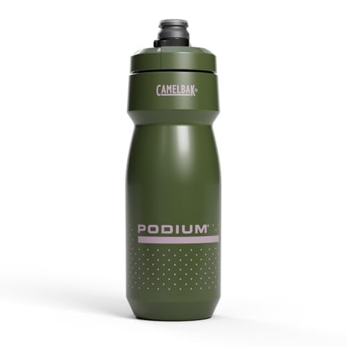 CamelBak Podium 24oz Bike Water Bottle - Easy Squeeze Bottle - Fits Most Bike Cages, Deep Fern