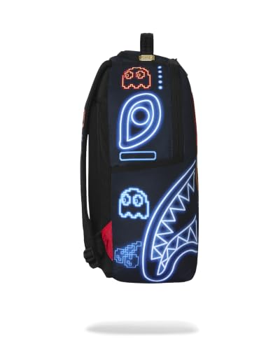 Sprayground PAC-MAN EAT EM UP Backpack - 18 Inch Polyester School Bag with Laptop Compartment