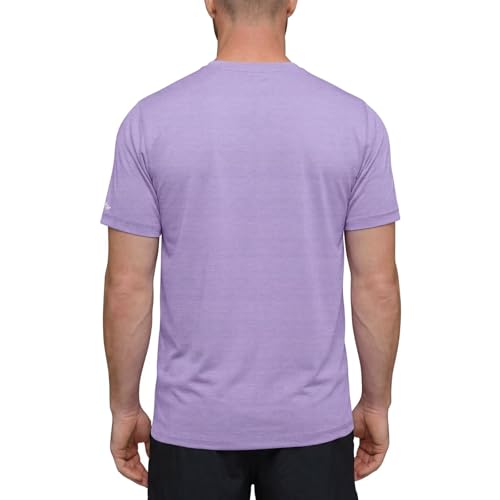 Men's Athletic T-Shirt Quick Dry Moisture Wicking Gym Top - Medium Lavender