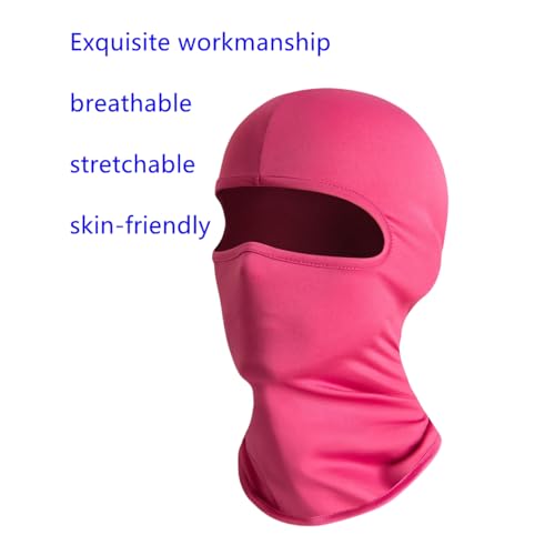 Pink One Size Balaclava Ski Mask for Women & Men Full Face Cover UV Sun Protection