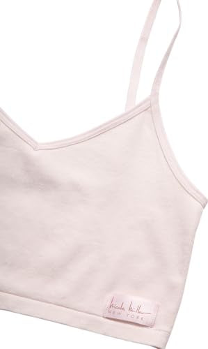 Girls Training Bra Pack - Seamless Padded Bralette with Removable Pads, Small Rose/White/Black - 3 Pack