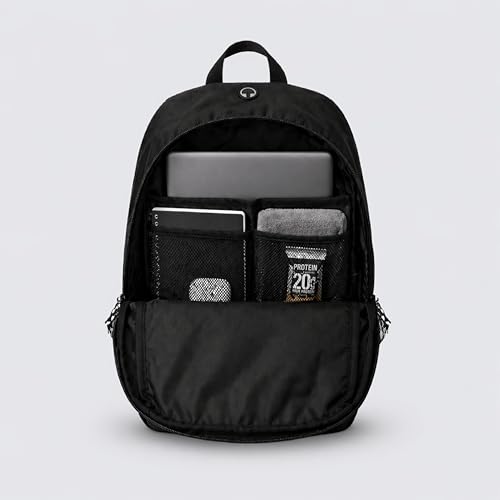 Large Black Sports Backpack with Ball & Shoe Compartments - Lightweight & Breathable
