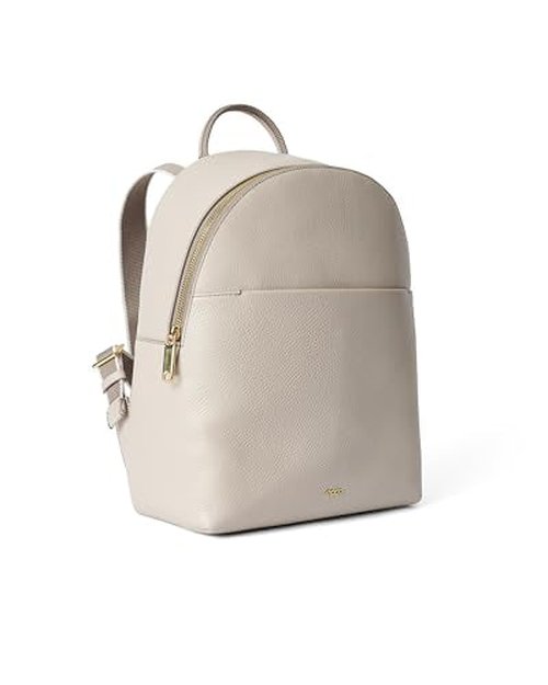 ECCO Medium Round Back Pack, Taupe Pebbled Leather