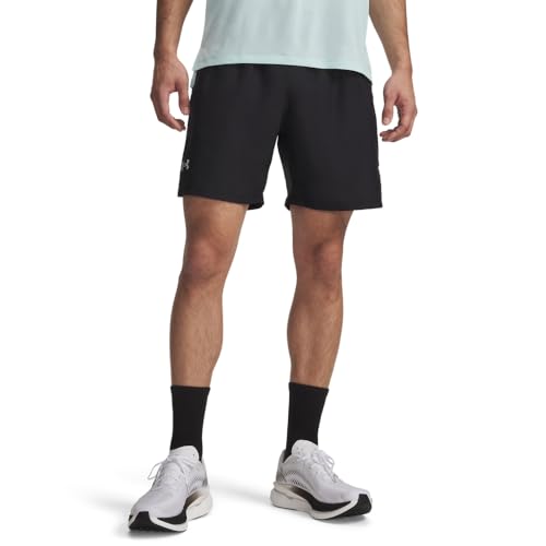Under Armour Launch Stretch Woven 7'' Shorts - Medium, Black, Reflective