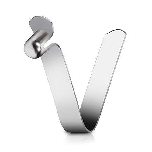 AuRiver 25 PCS Tent Pole Clips Stainless Steel Kayak Paddle Spring Snap Clips Tent Pole Push Button Spring Clips Locking Pin for Camping Kayak Paddle Tent Pole