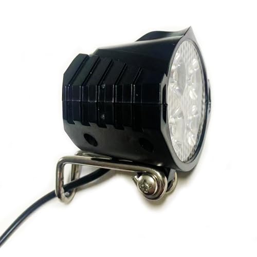 Ebike Headlight 36V-48V Super Bright LED Light for Electric Bike Scooter Mountain Bike Light for Night Riding Waterproof