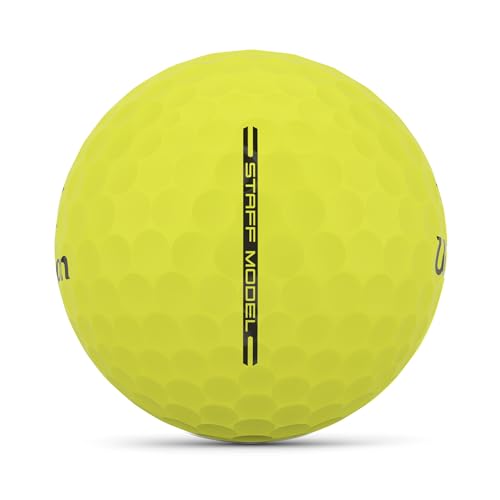 Wilson 2024 Staff Model Golf Balls - Yellow, 12 Pack