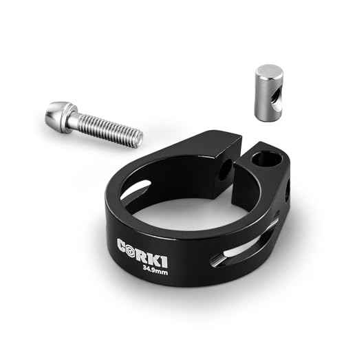 Corki Cycles Bike Seatpost Clamp 34.9mm Bike Seat Post Collar Aluminium Alloy Black
