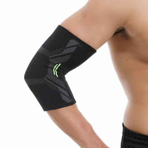 Elbow Brace Support for Tendonitis & Joint Pain Relief - Perfect for Weightlifting, Tennis, Volleyball, Rugby, & Basketball - Breathable, Durable, & Comfortable (1 PCS M Size)