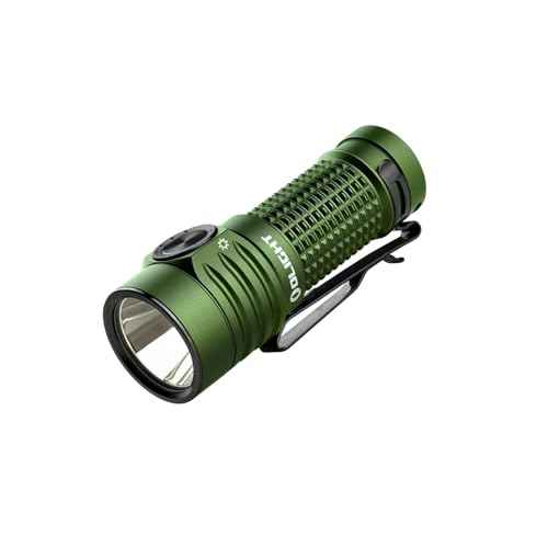 OLIGHT BatonTurbo EDC Flashlight Rechargeable, 1000 Lumens Compact LED Powerful Flash Light 510 Meters Long Throw, with Magnetic Charging Cable and Landyard for Hiking, Camping, Home Use (OD Green)