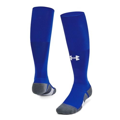 Under Armour Unisex Magnetico Over-the-Calf Socks Large Royal Pitch Gray White