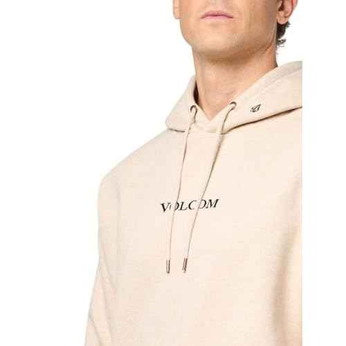 Volcom mens Stone Pullover Logo Fleece Hooded Sweatshirt ? Soft Brushed Interior, Classic Fit, Embroidered Logo