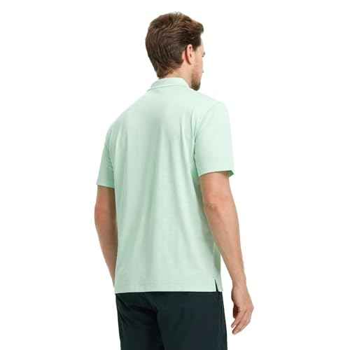 M MAELREG Mens Polo Shirts Short Sleeve Jacquard Performance Moisture Wicking Lightweight Casual Active Mens Golf Shirt