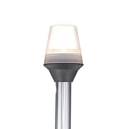 Attwood 7100C7 Stowaway Light with Plug-in Base ? 36-Inch-Long Pole, 2-Mile 360-Degree Illumination for Boats Up to 65.6 Feet